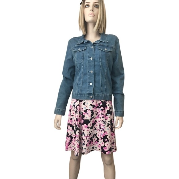 CALVIN Klein Jeans Medium Wash Denim Jean Trucker Jacket Branded Metal Buttons - Picture 2 of 15